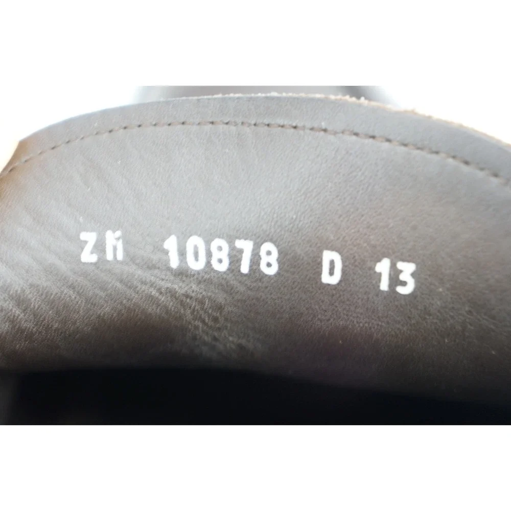 Salvatore Ferragamo Loafers 13 Brown Gancini Pebble Grain Leather Good